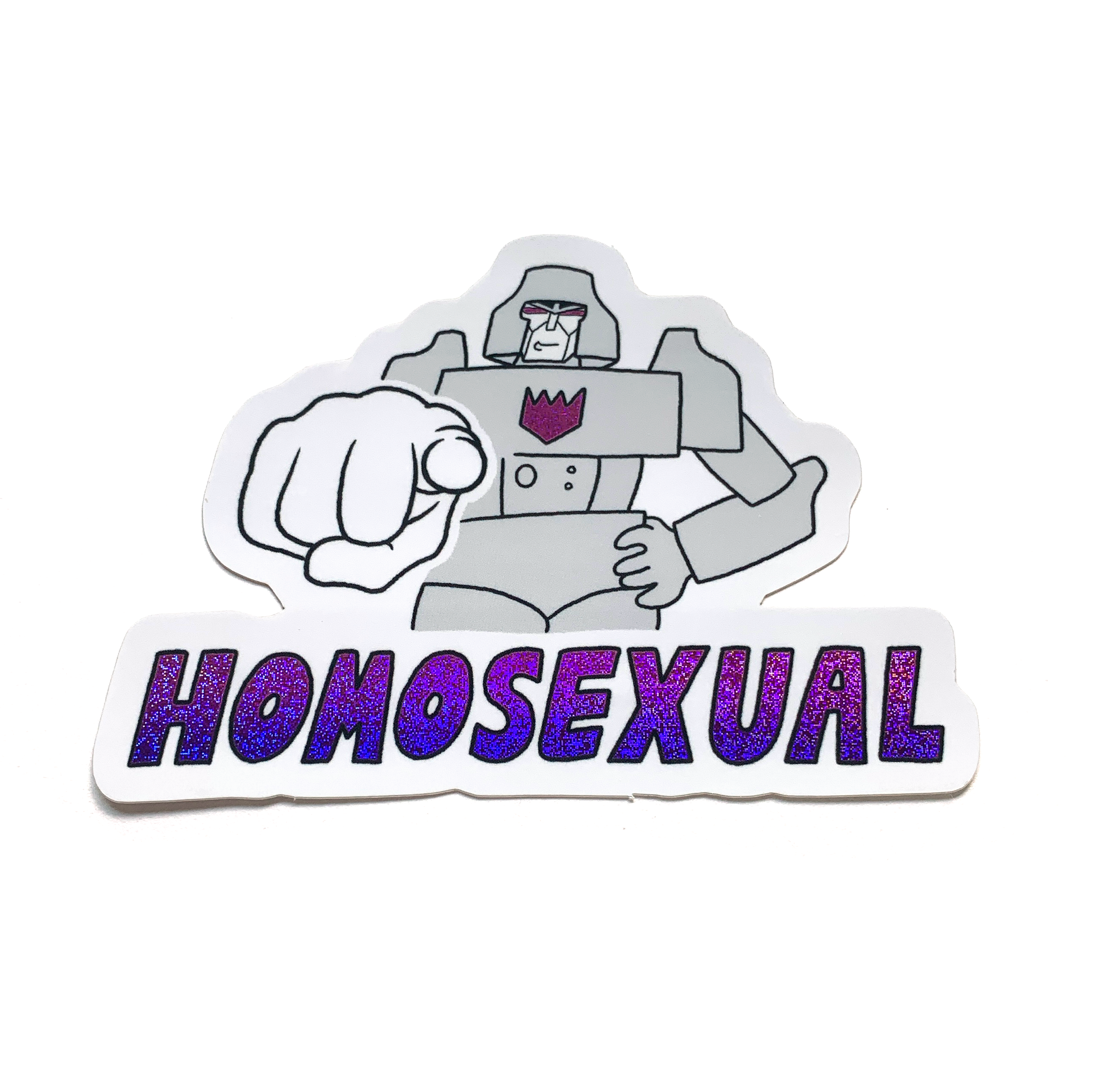 Homosexual Megatron Sticker